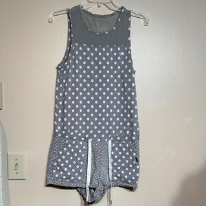 adidas Gray Polka Dot Jumpsuit
